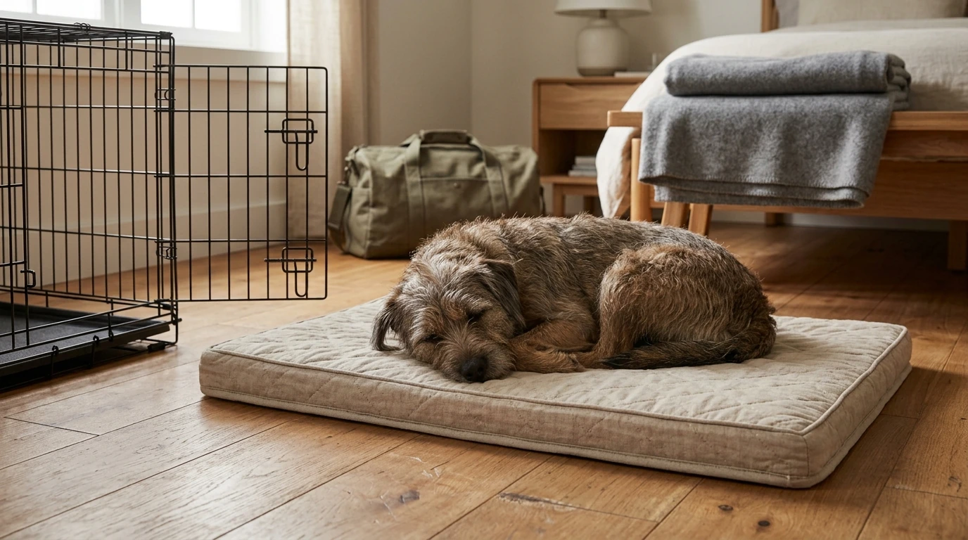 100% Cotton Dog Bed Mat: Crate, Floor & Travel Comfort