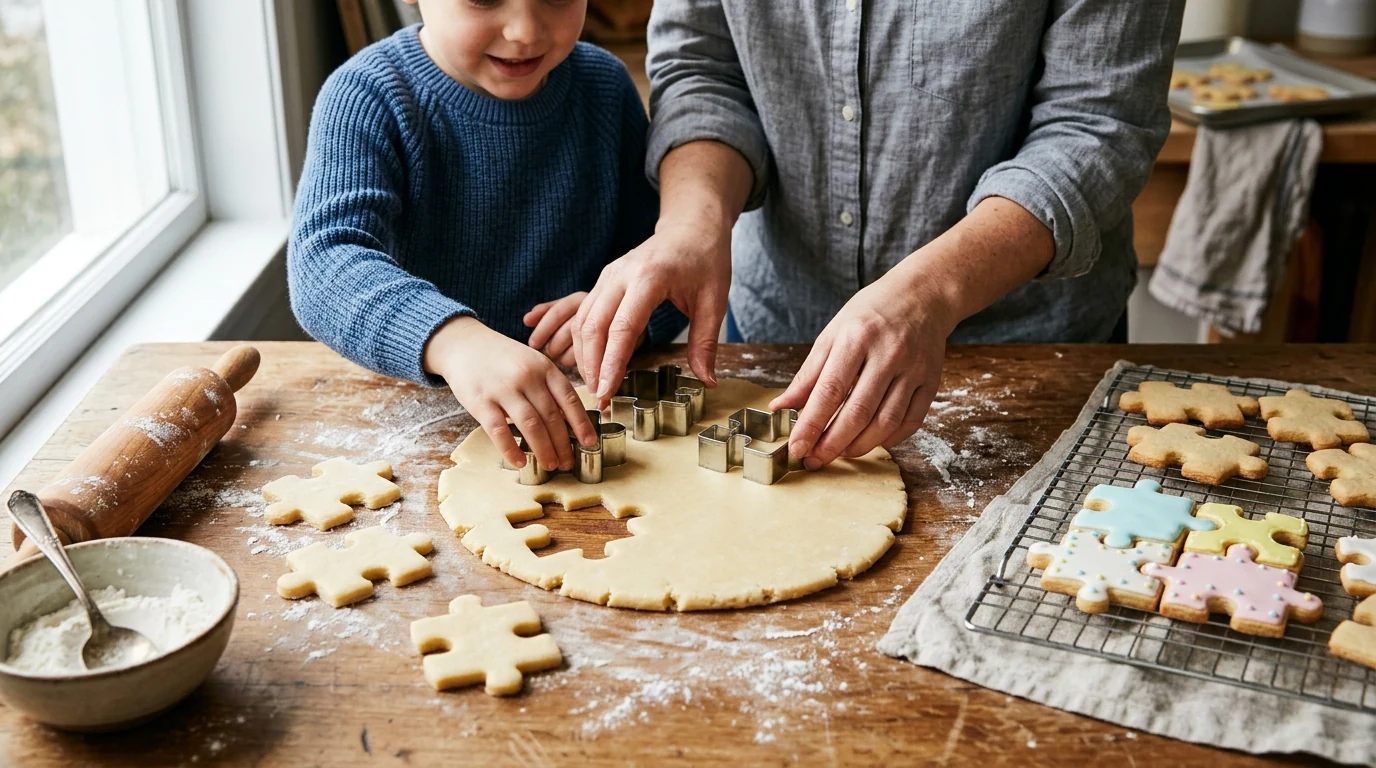 Puzzle Cookie Cutter Set: 4 Stainless Steel Pieces