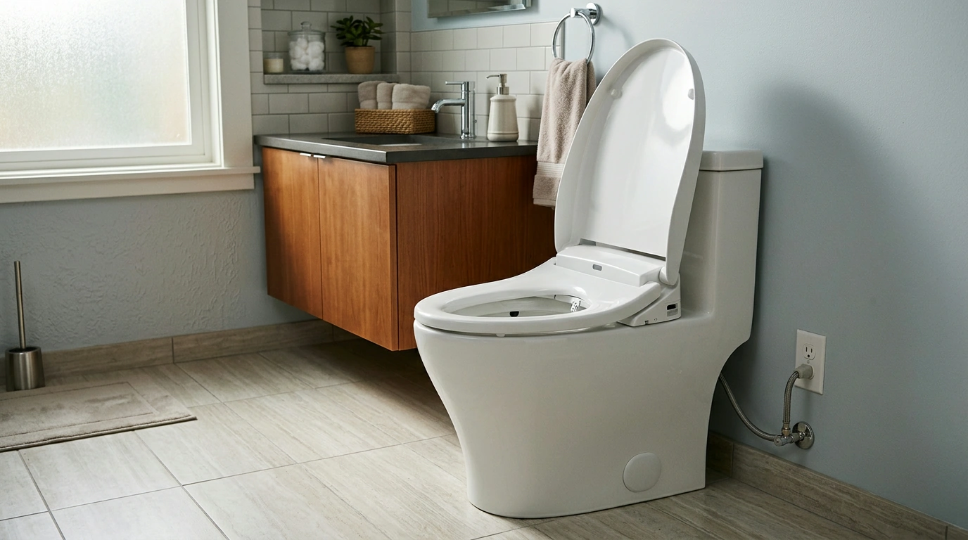 Smart Toilet Upgrade: Auto Lid, Auto Flush, Heated Bidet