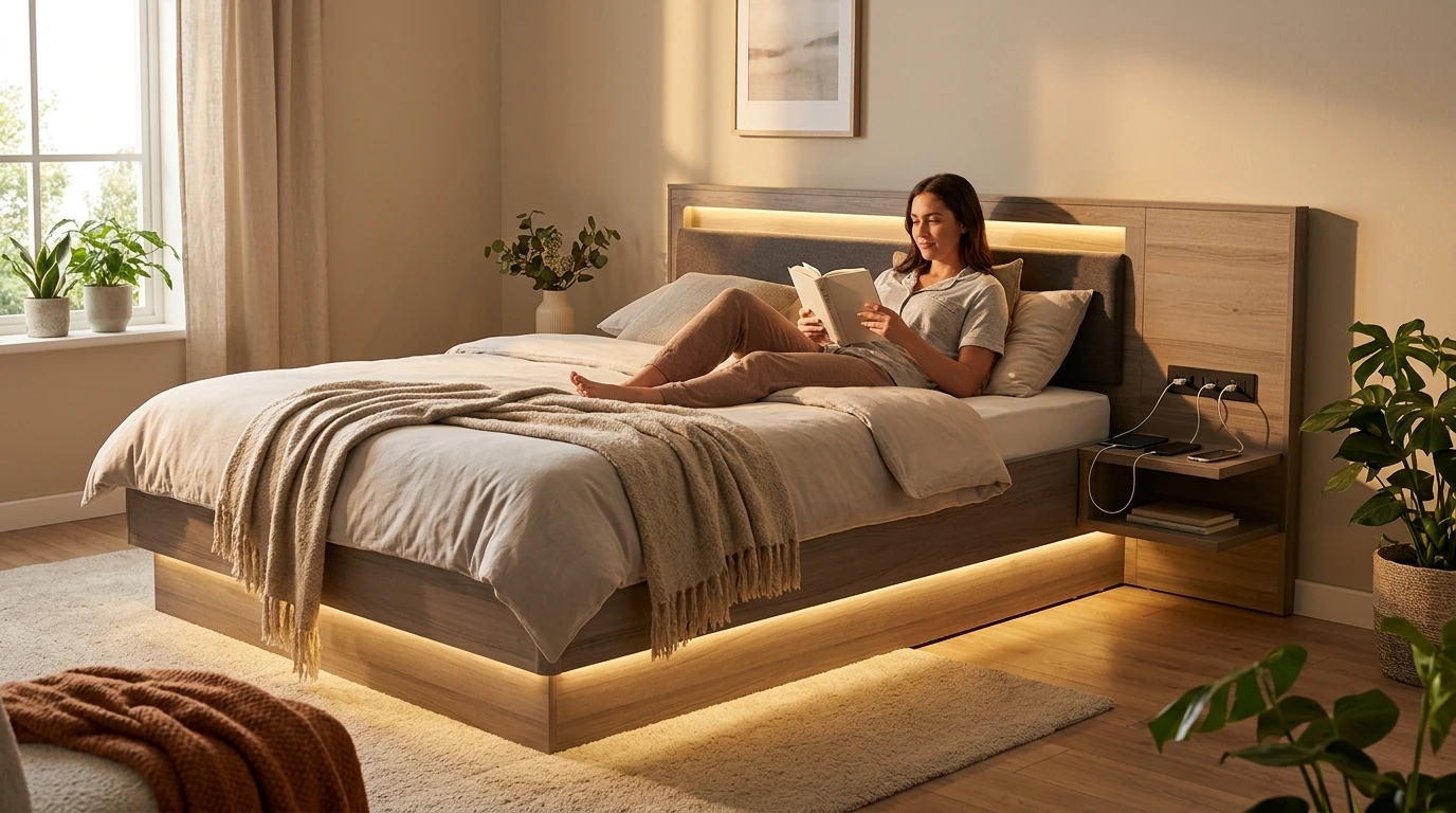 Bed Frames With Charging Stations & LED Lights: Guide