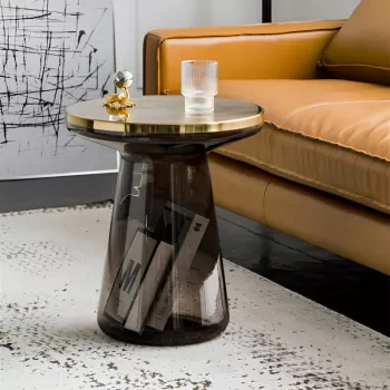 Nordic Minimal Coffee Table with Clear Storage