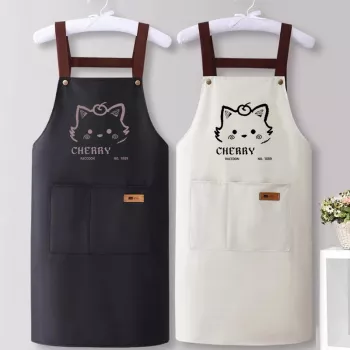 Wipe-Clean Waterproof PVC Apron for Messy Cooking