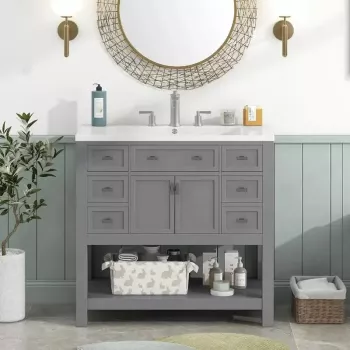 36-Inch Modern Bathroom Vanity with Sink: Fit & Style Guide