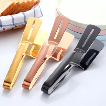 Stainless Steel BBQ Tongs for Steak, Fish & Bread